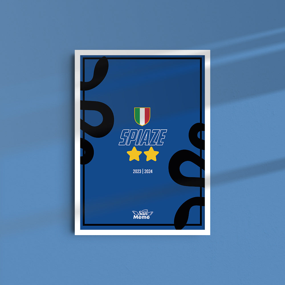 Poster con Cornice bianca 40x60 | Spiaze sfondo blu