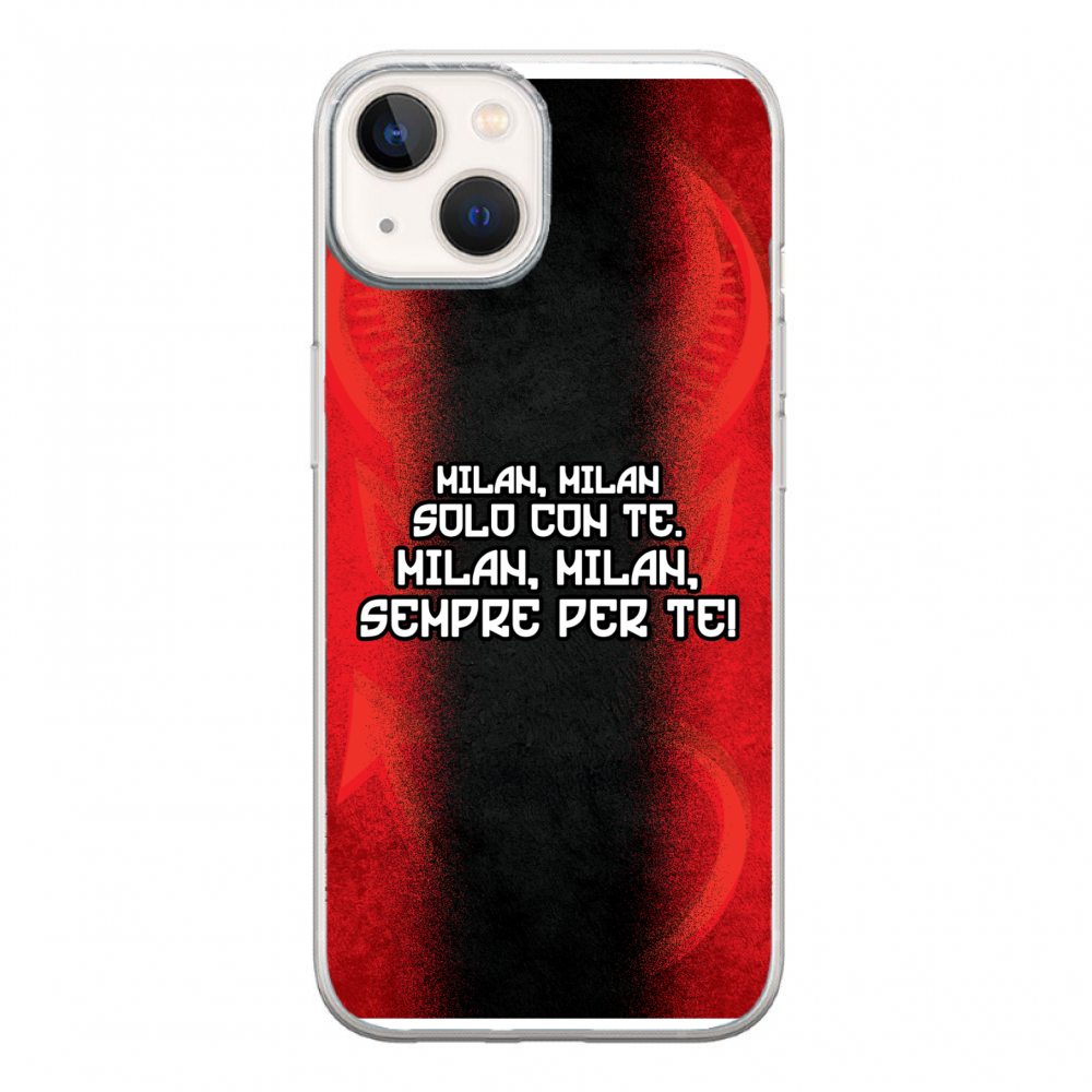 Cover Gomma iPhone 14 Cover Ultras Milan 1