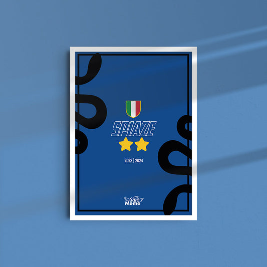 Poster con Cornice bianca 30x45 | Spiaze sfondo blu