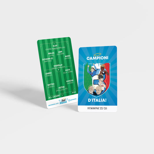 GLI STICKERS DEI CAMPIONI 4 ADESIVI SSC NAPOLI CAMPIONE D'ITALIA 2022/2023